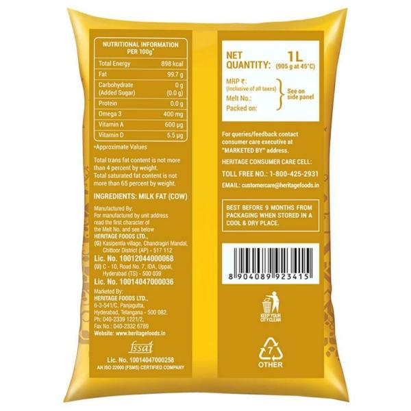 Pure cow ghee in ceramic bowl steel - Image 3